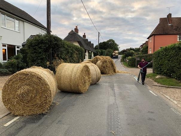 Pebmarsh Residents Left Without Power By Lorry Carrying Hay Bales Braintree And Witham Times