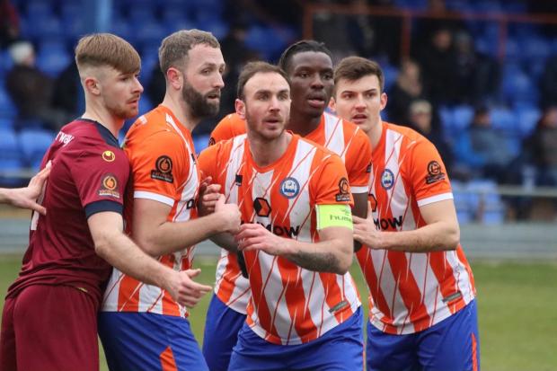 Eye on the ball: Braintree Town played out a 0-0 draw at Tonbridge Angels. Picture: JON WEAVER