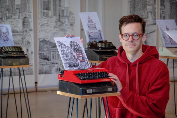 James is inviting the community to come and check out his stunning typewriter art