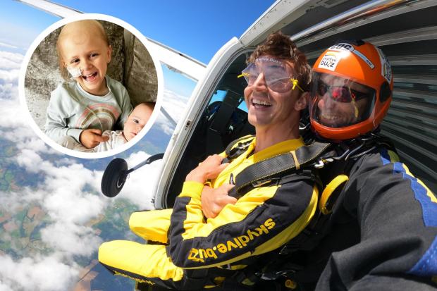 Bradley raised thousands through his skydive for Florentina