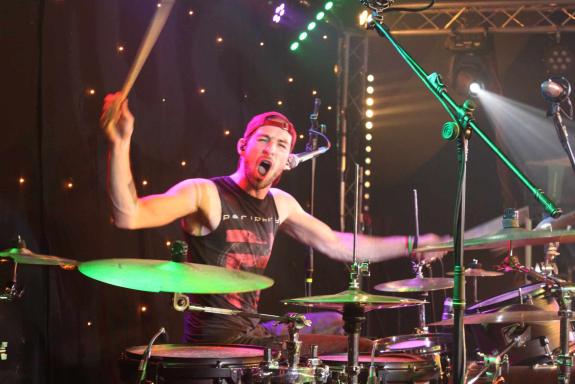 Braintree and Witham Times: GOING WILD: Chris MacKinnon, drummer from It's Not a Phase, Mum and close friend of Coz Braintree and Witham Times: GOING WILD: Chris MacKinnon, drummer from It's Not a Phase, Mum and close friend of Coz