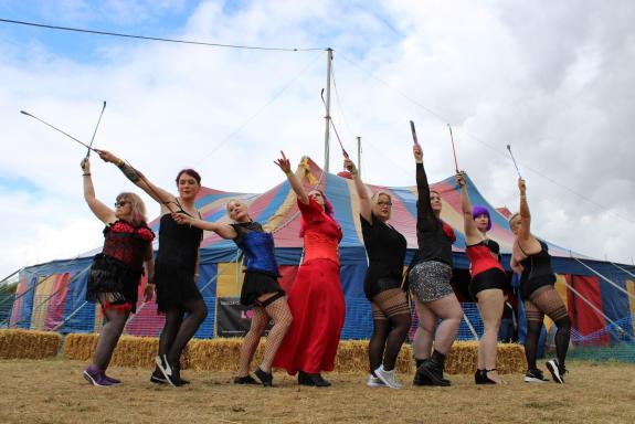 Braintree and Witham Times: HANDS UP: Love You Burlesque who did the entertainment during the intermissions Braintree and Witham Times: HANDS UP: Love You Burlesque who did the entertainment during the intermissions