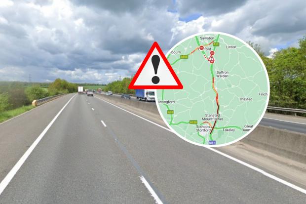 The M11 has seen one lane closed following a crash