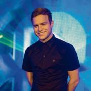 Good times: Witham's Olly Murs performed at a Guinness Premiership rugby match