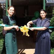 GRAND OPENING: Lucy (left) and Priti Patel opened Pollys Pie and Mash