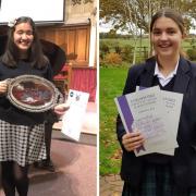 Awarded: Kaylea, 15, and Eva, 13, both achieved successes at their respective music festivals