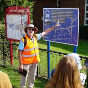 Tour Guide - Richard Bale with fellow avid history lovers on the trail