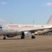 Tunisair Airbus A319 pictured at Stansted. Photo:  Stansted Airport