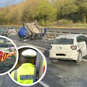 The A12 crash yesterday has left a man in hospital with 