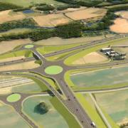 A generated image of the new carriageway joining the A12 at Kelvedon (pic: ECC)