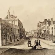 Maldon High Street in 1850 (by permission Kevin Fuller)