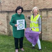 Volunteering - Councillor Wendy Schmitt and Jane, the 500th Green Heart Champion