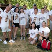 FONDLY REMEMBERED: Elise's family and friends pictured at the walk last week