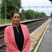 BIG CONCERNS: Dame Priti at Hatfield Peverel station, one of the locations that will see it’s ticket office closed under the current proposals