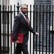 NEW ROLE: James Cleverly arrives in Downing Street, London, for a previous Cabinet meeting