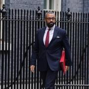 NEW START: Home Secretary James Cleverly arrives in Downing Street for the first meeting of the new-look Cabinet following a reshuffle on Monday