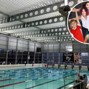 Free - A pool at Braintree  Swimming and Fitness and an inset image of children ready to exercise