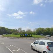 Scene - view of Marks Farm roundabout where the incident happened