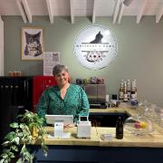 Delighted - Sarah said the opening weekend of her cat café was a huge success
