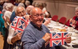 FLYING THE FLAG: A resident at the Witham Town Lunch Club's event