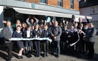 Open - pupils from Great Bardfield Primary School with the Co-op team