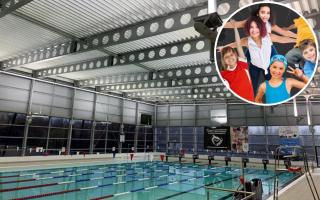 Free - A pool at Braintree  Swimming and Fitness and an inset image of children ready to exercise