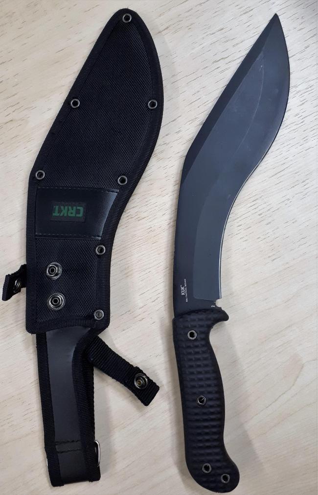 Man Arrested After This Knife Was Found In A Property In Pegasus